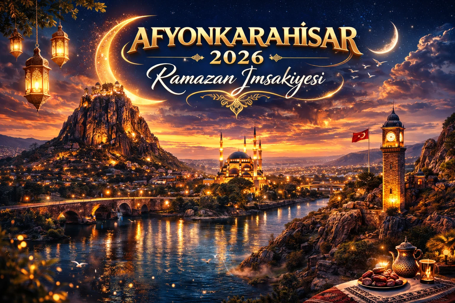 Afyonkarahisar Sahur ve İftar Saati 2026 – Bugün Sahur ve İftar Kaçta? Güncel İmsakiye