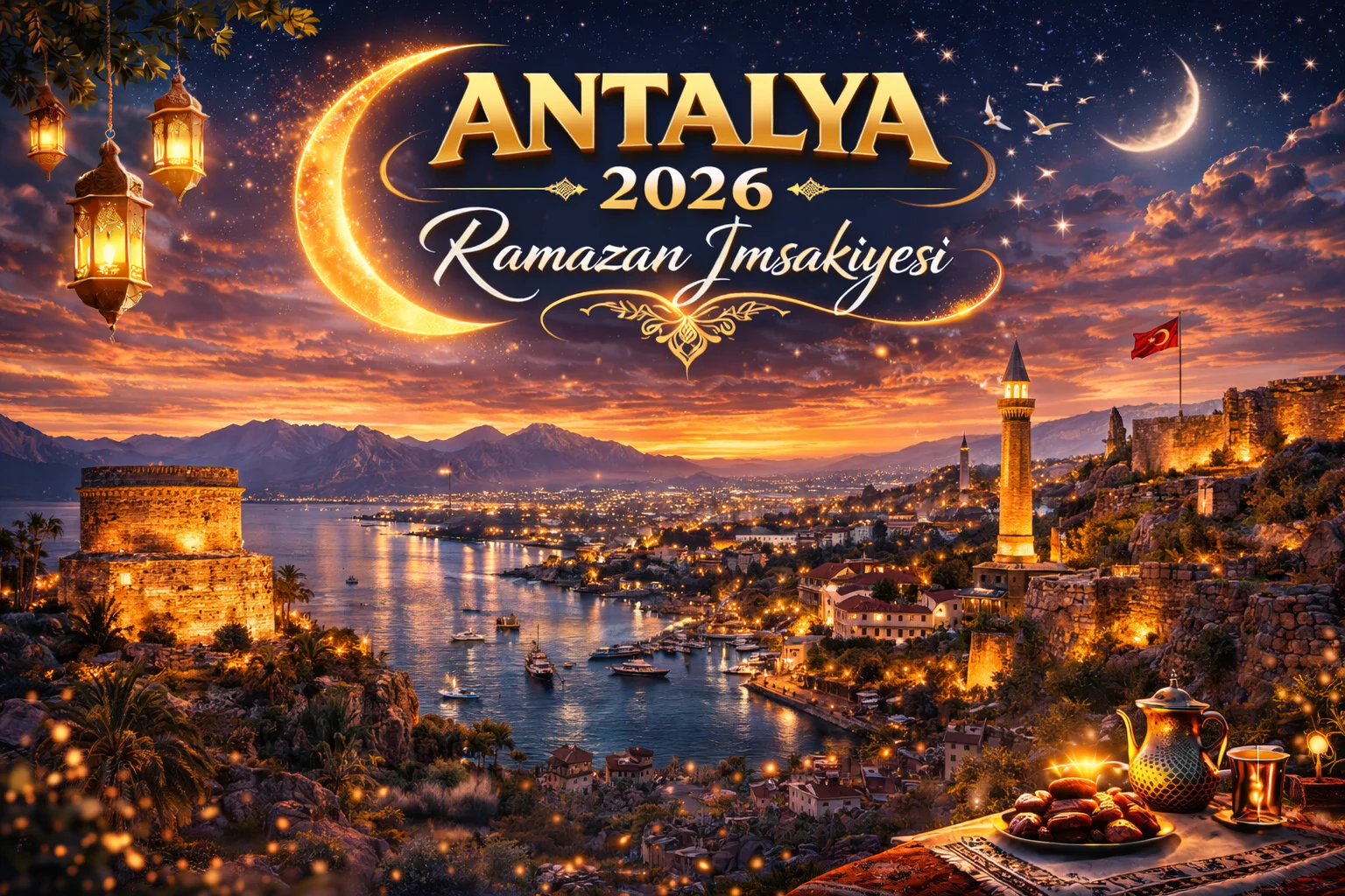 Antalya Sahur ve İftar Saati 2026 – Bugün Sahur ve İftar Kaçta? Güncel İmsakiye
