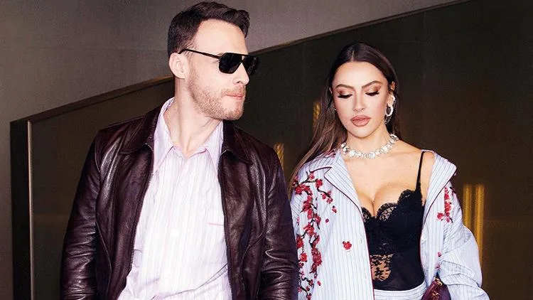 Hadise ve Kerem Bürsin, Dolce&Gabbana defilesinde pijama takımlarıyla yer aldı