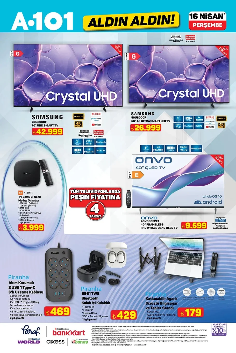 A101 16 Nisan 2026 aktüel kataloğu