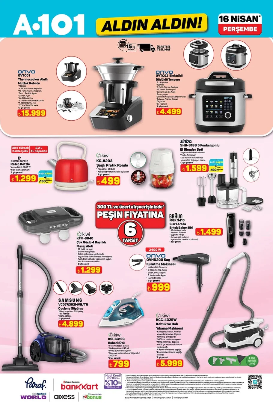 A101 16 Nisan 2026 aktüel kataloğu