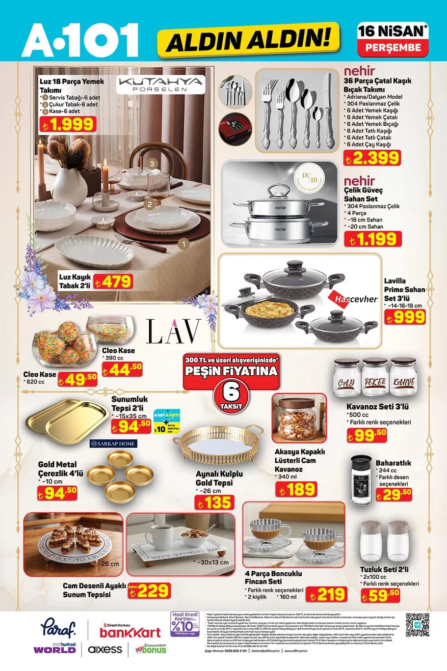 A101 16 Nisan 2026 aktüel kataloğu