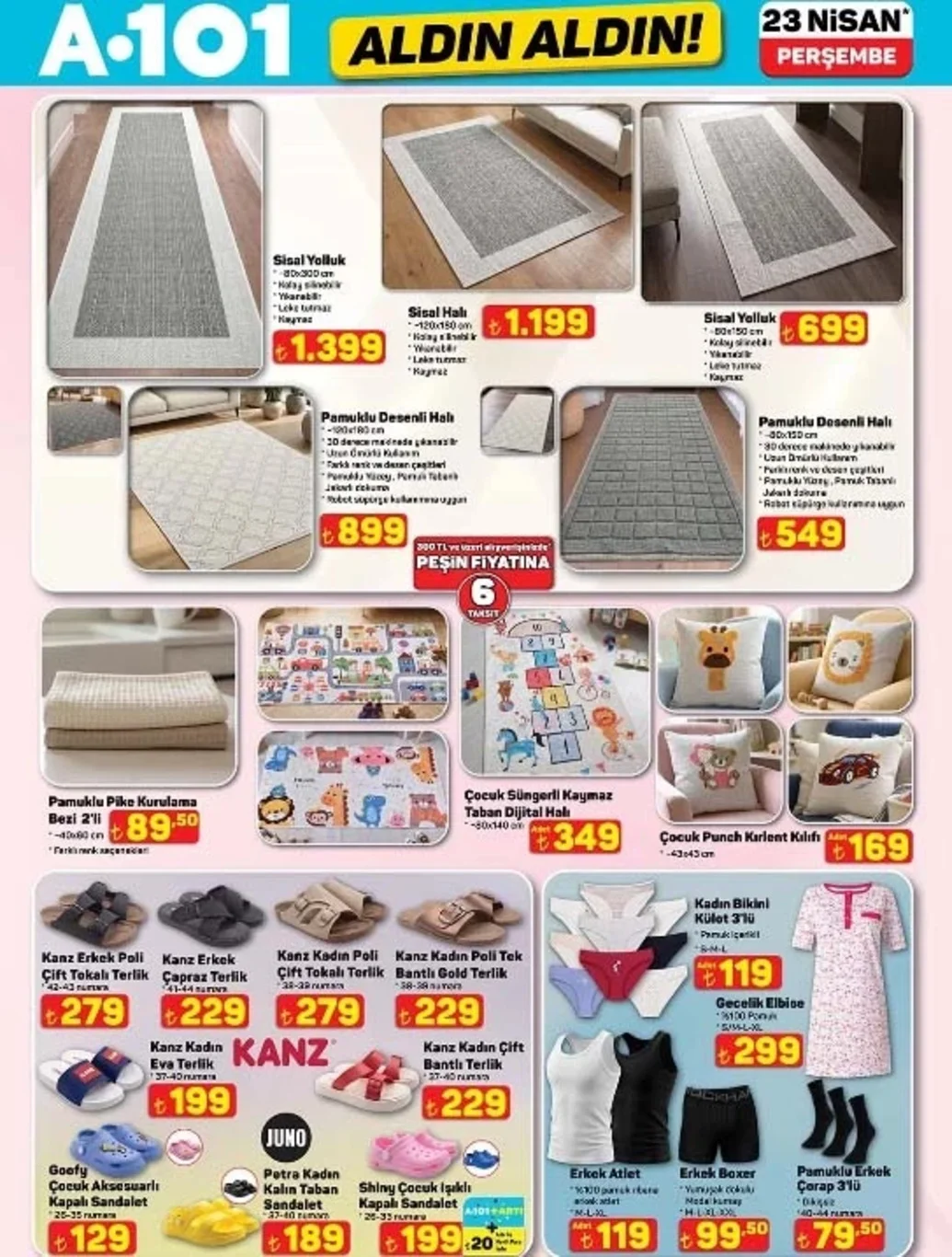 A101 23 Nisan 2026 aktüel kataloğu yayında