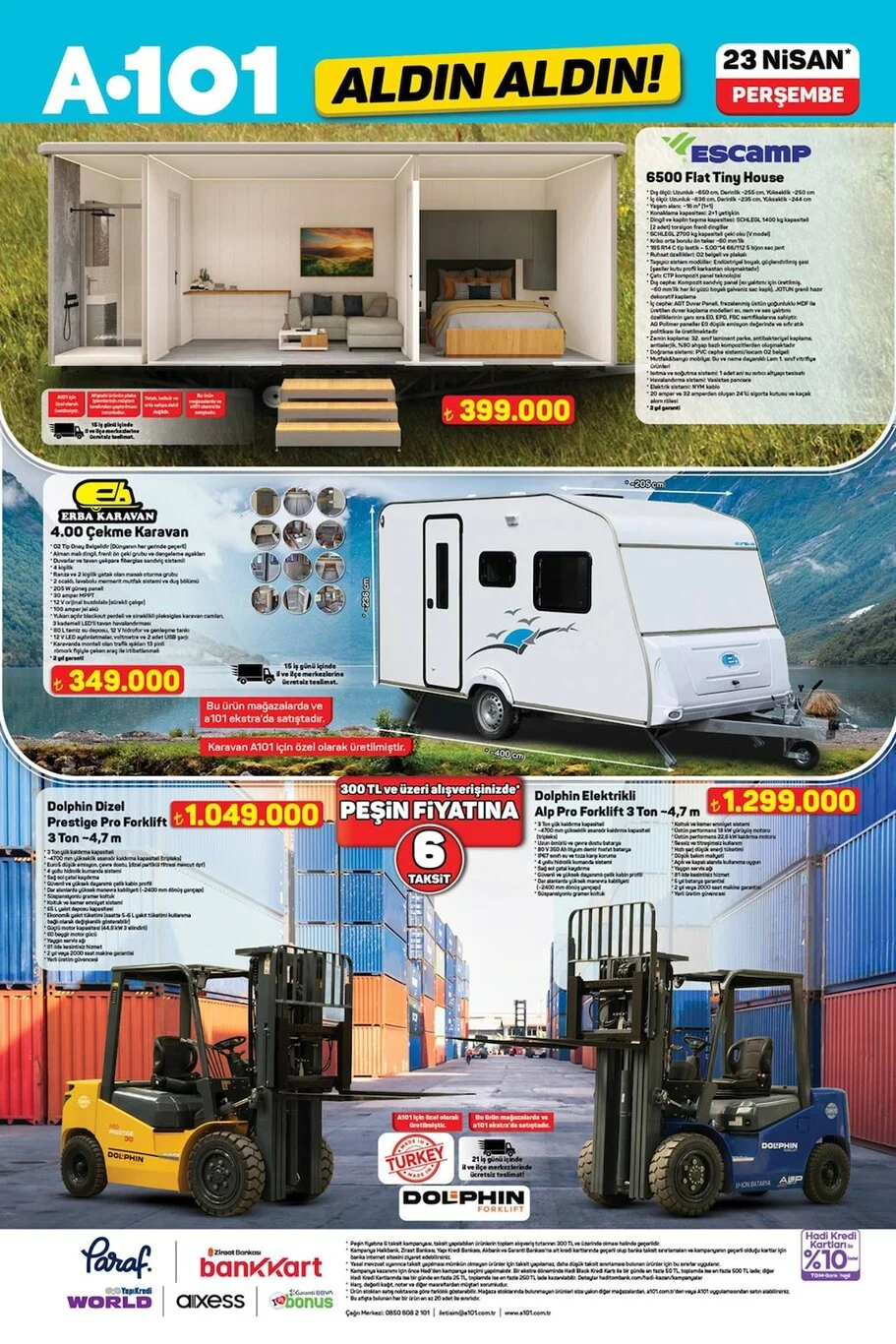 A101 23 Nisan 2026 aktüel kataloğu yayında