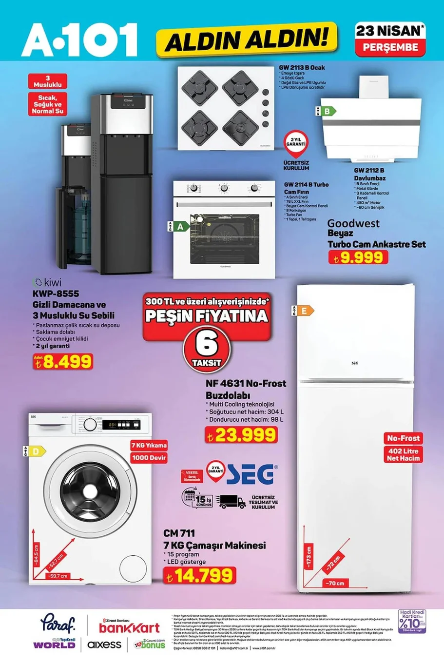 A101 23 Nisan 2026 aktüel kataloğu yayında