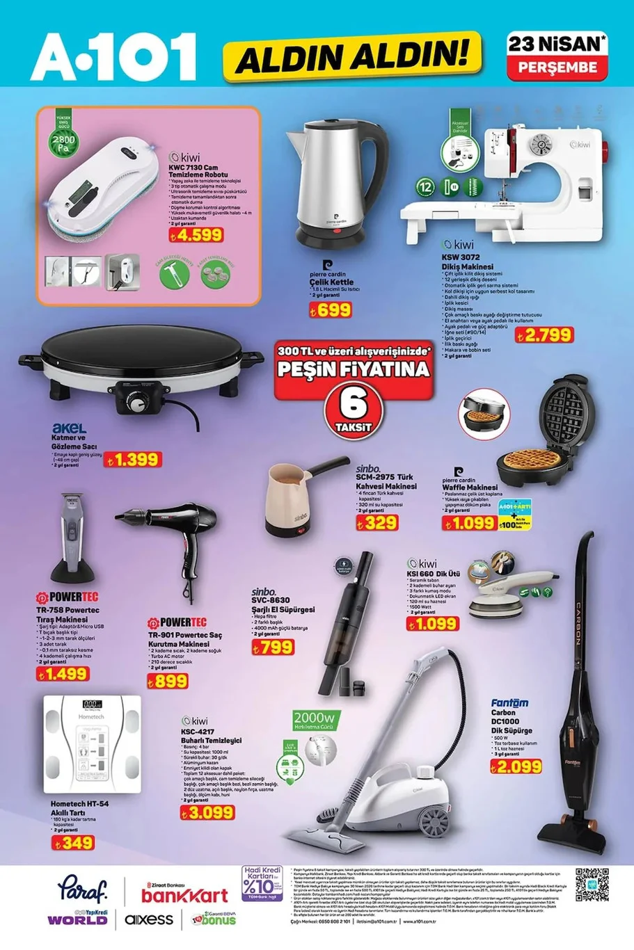 A101 23 Nisan 2026 aktüel kataloğu yayında