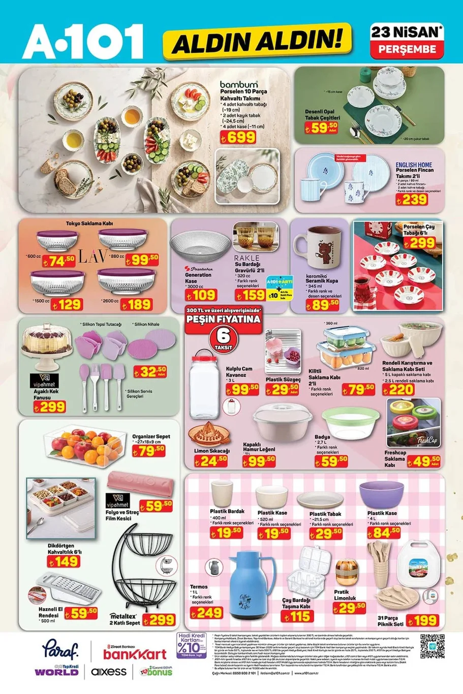 A101 23 Nisan 2026 aktüel kataloğu yayında