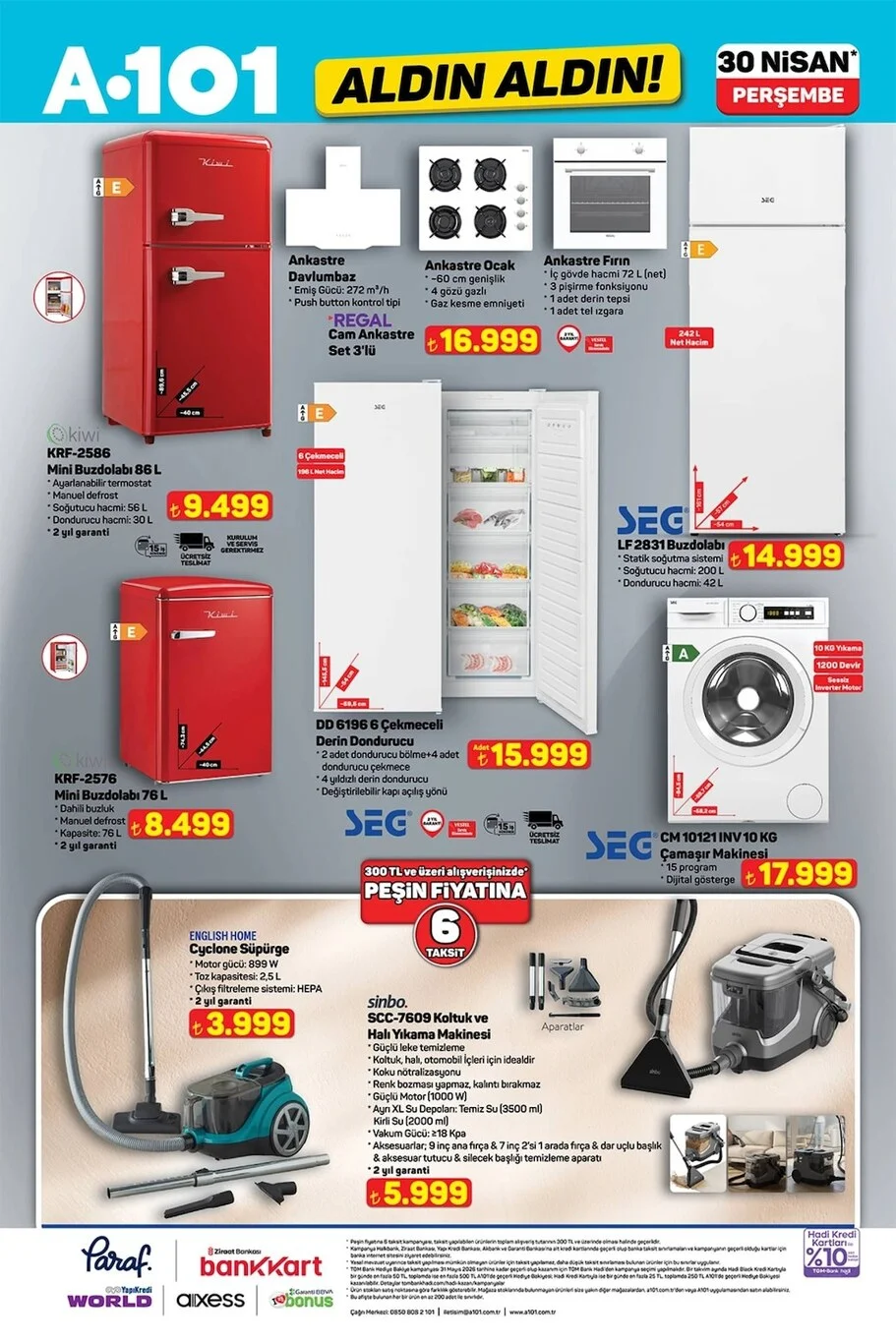 A101 30 Nisan aktüel kataloğu yayında