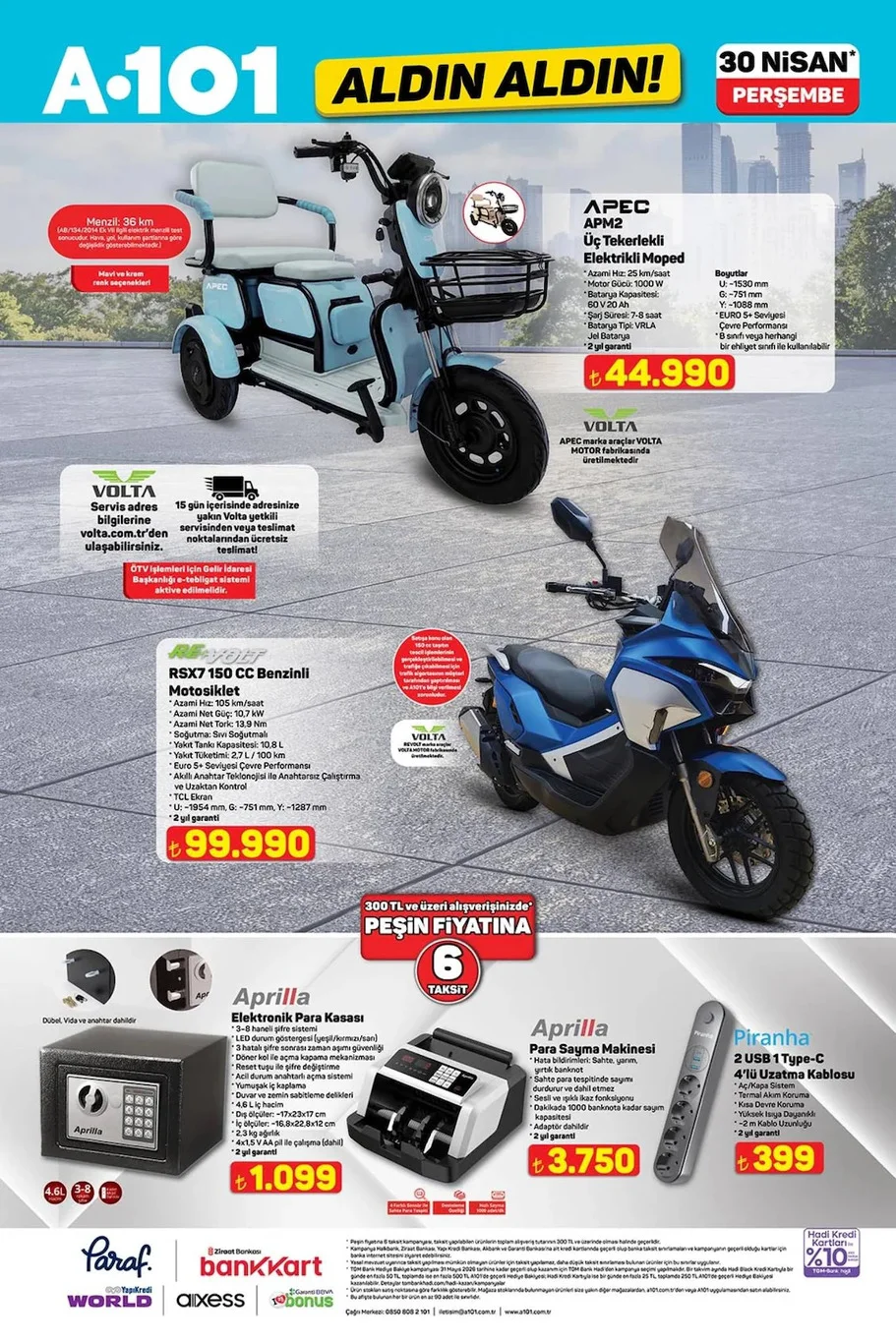 A101 30 Nisan aktüel kataloğu yayında