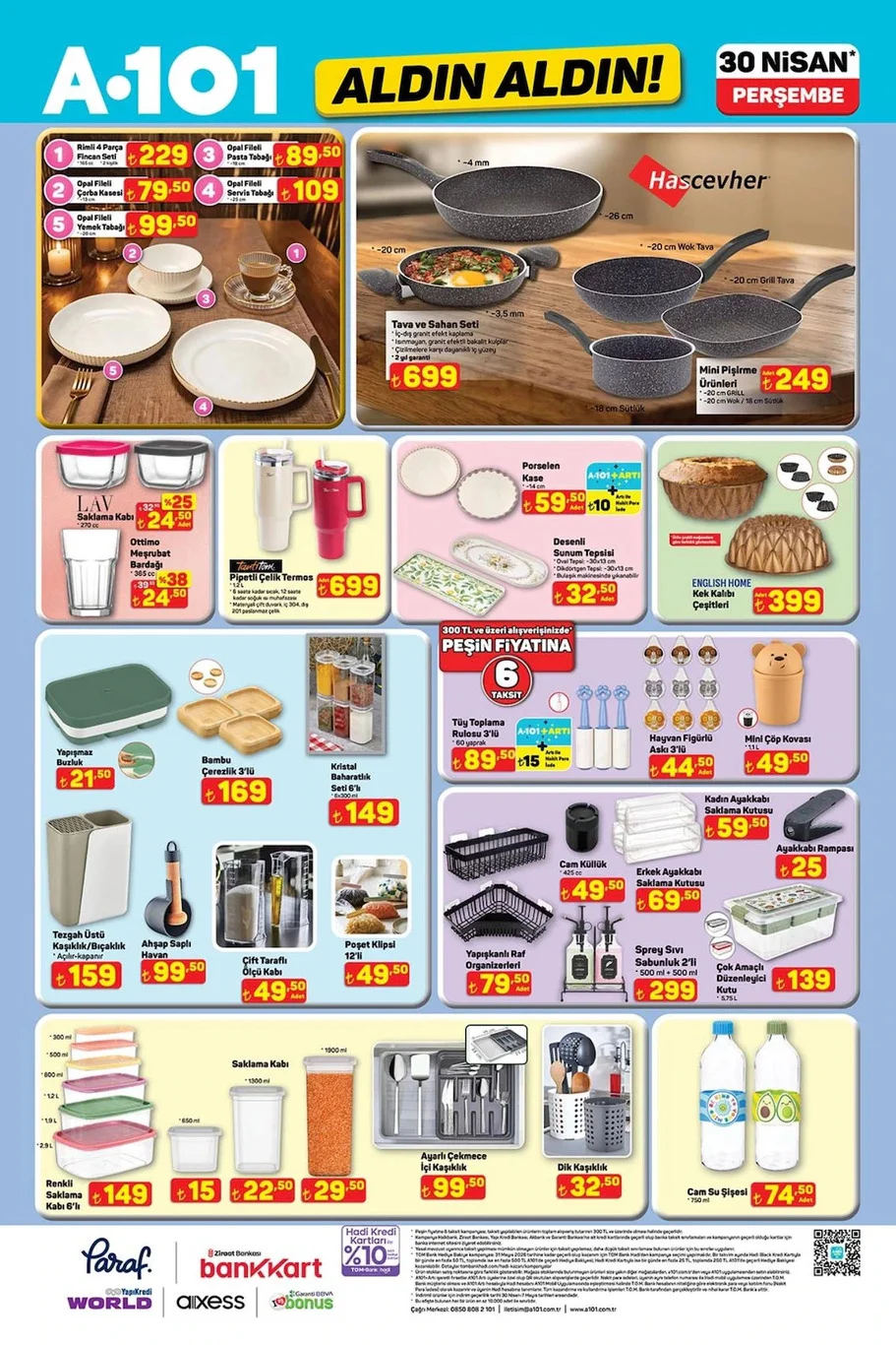 A101 30 Nisan aktüel kataloğu yayında