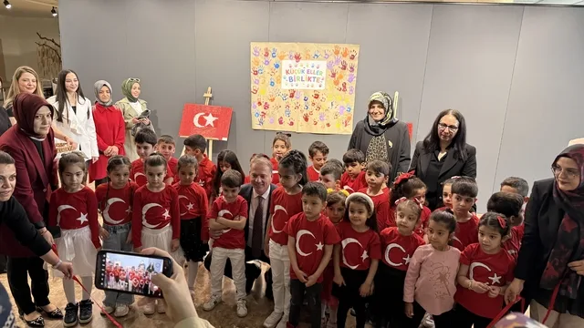 Adıyaman'da 23 Nisan coşkusu: Anaokulu öğrencilerinden muhteşem sergi