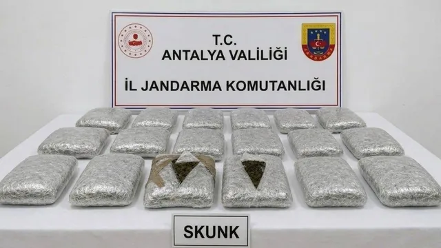 Antalya'da 30 Kilo Skunk Ele Geçirildi: 1 Şüpheli Tutuklandı