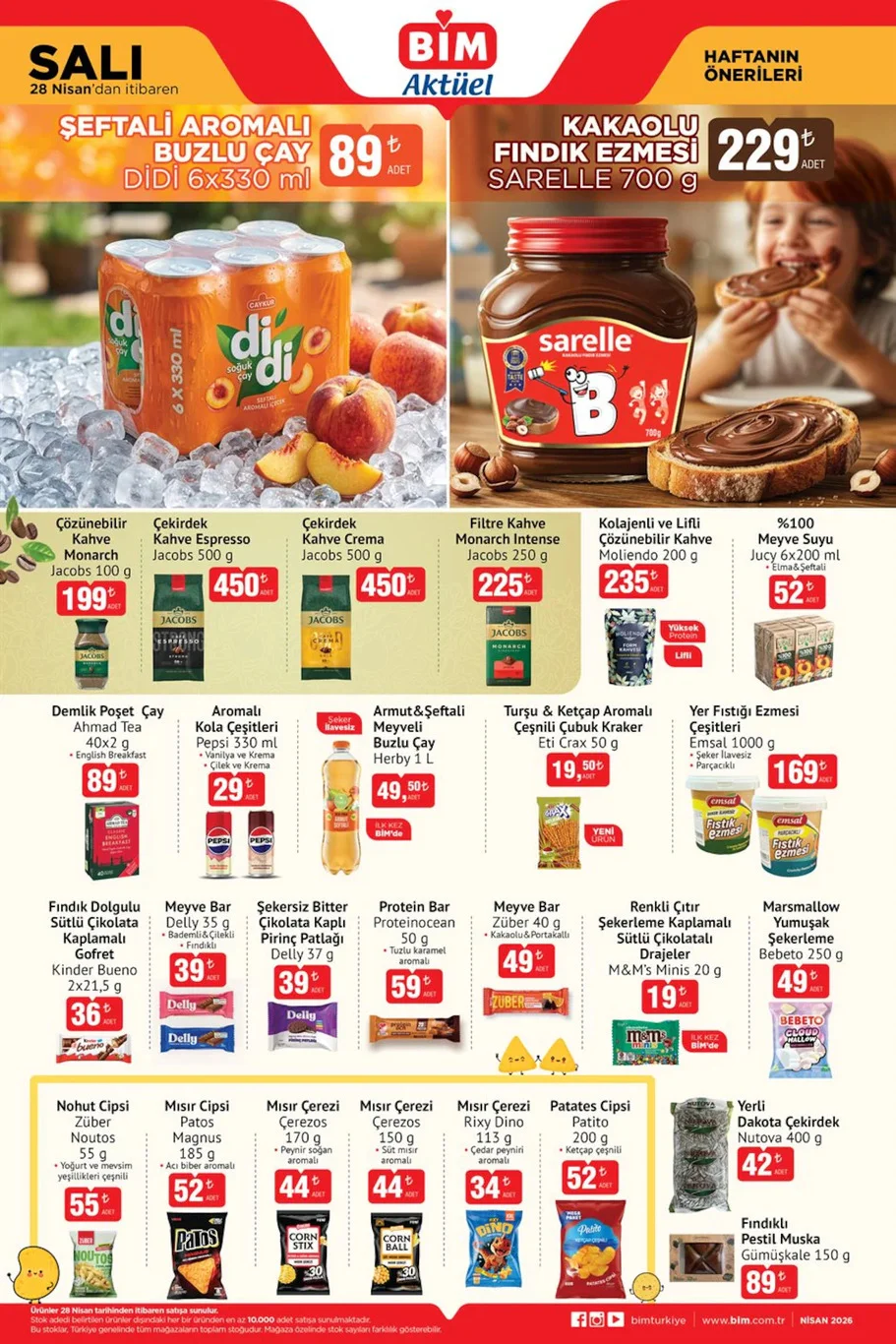 BİM 28 Nisan-1 Mayıs aktüel kataloğu