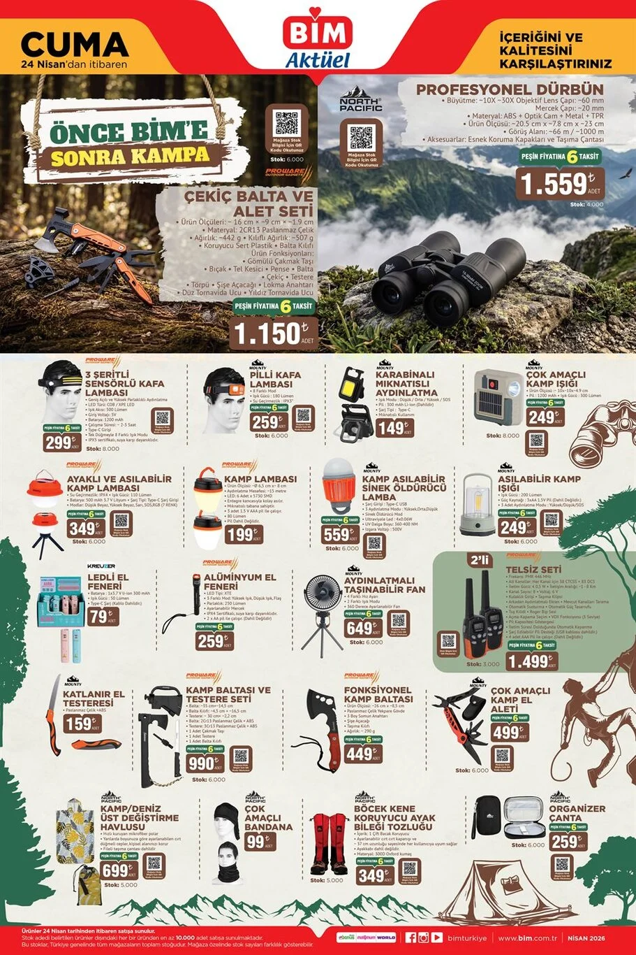 BİM'e klima ve kamp malzemeleri geliyor!