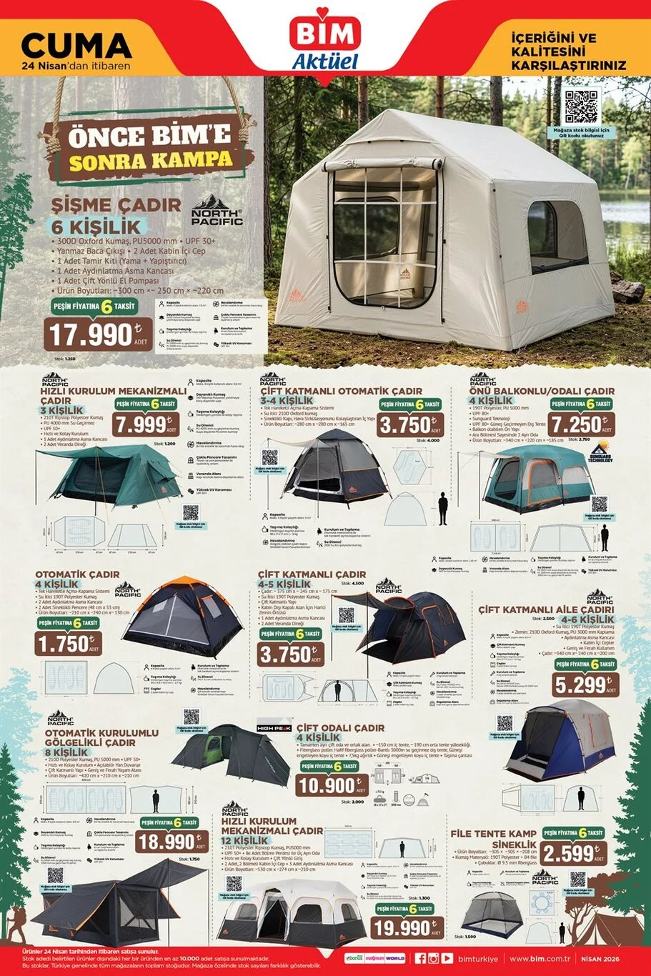 BİM'e klima ve kamp malzemeleri geliyor!