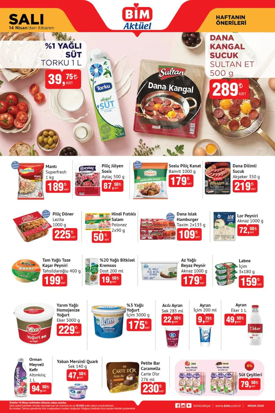 BİM 14-17 Nisan aktüel kataloğu