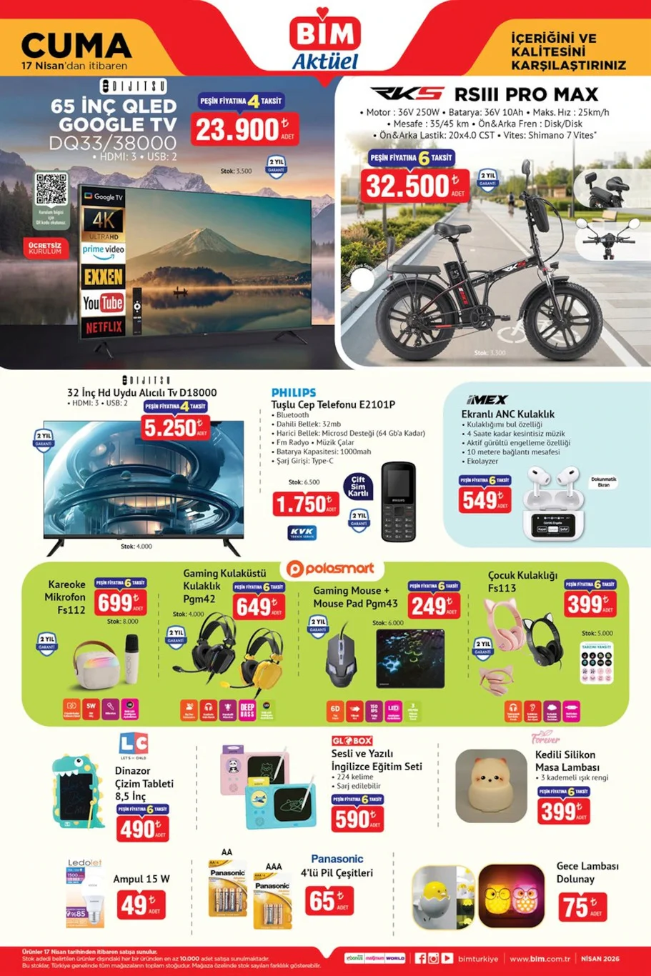 BİM 14-17 Nisan aktüel kataloğu