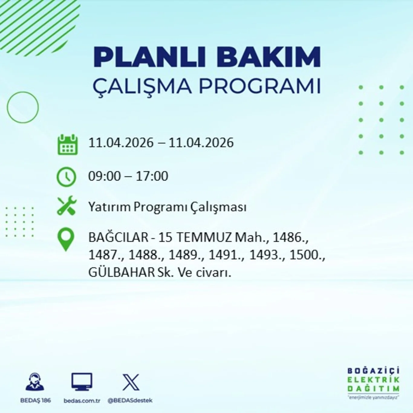 11 Nisan'da kesinti!