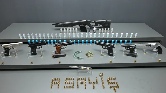 Kırşehir'de 6 ruhsatsız tabanca, tüfek ve 675 fişek yakalandı