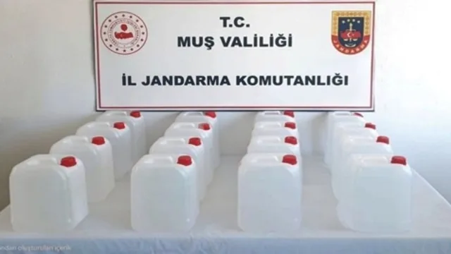 Muş'ta 80 litre etil alkol ele geçirildi, 1 şüpheli hakkında soruşturma
