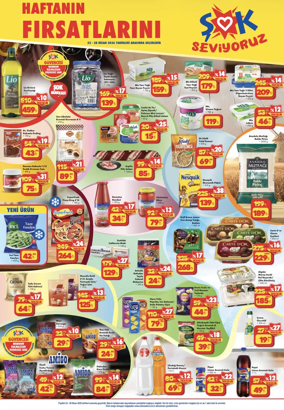 ŞOK 22-28 Nisan aktüel kataloğu yayında!