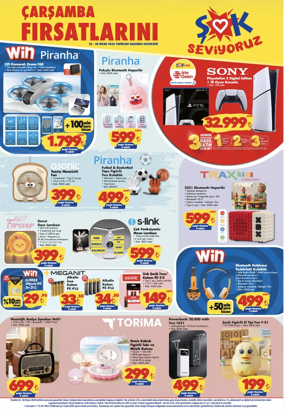 ŞOK 22-28 Nisan aktüel kataloğu yayında!