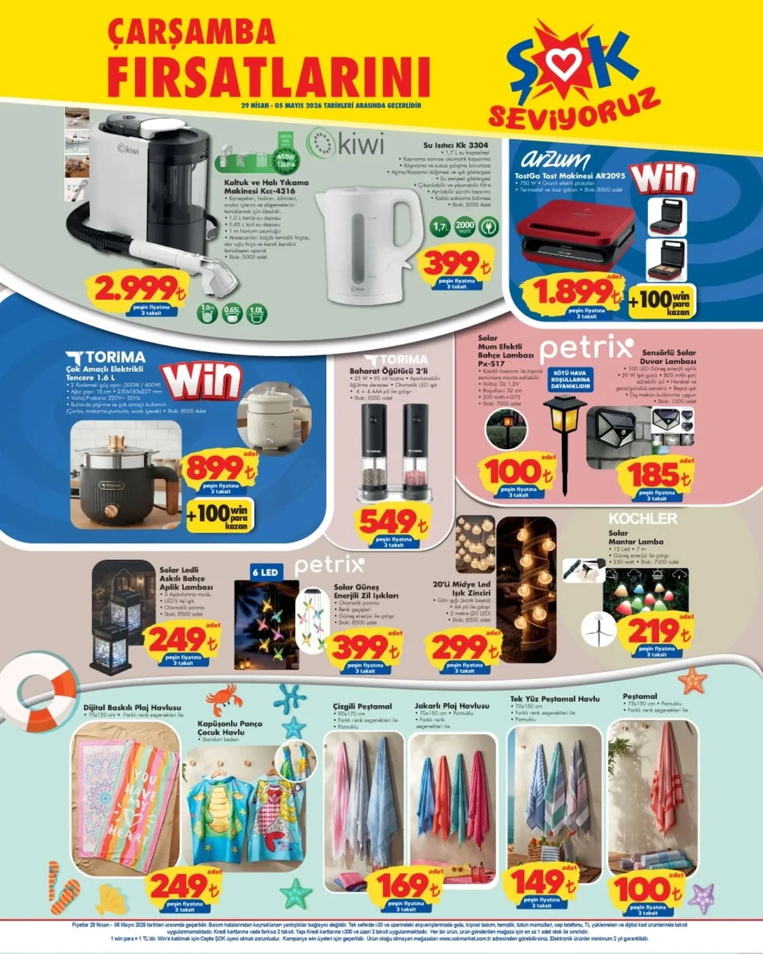 ŞOK 29 Nisan aktüel kataloğu