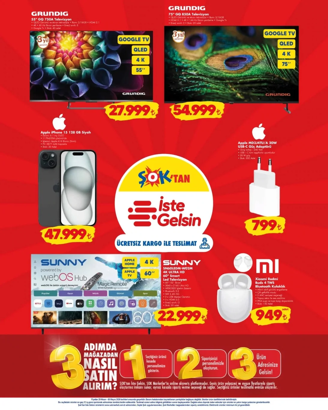 ŞOK 29 Nisan aktüel kataloğu