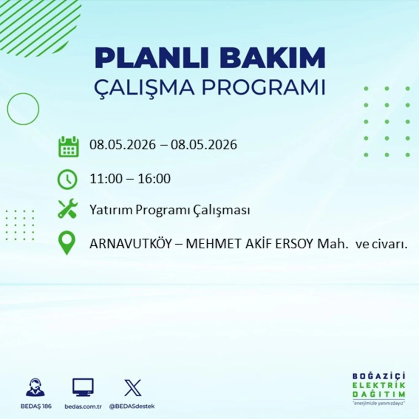 İstanbul elektrik kesintisi programı