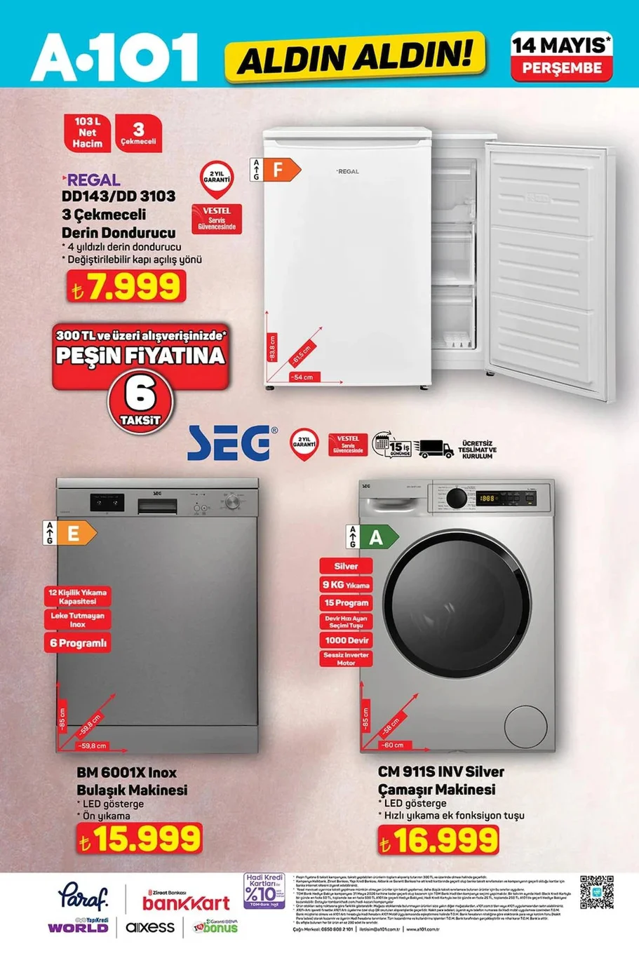 A101 14 Mayıs aktüel kataloğu yayında