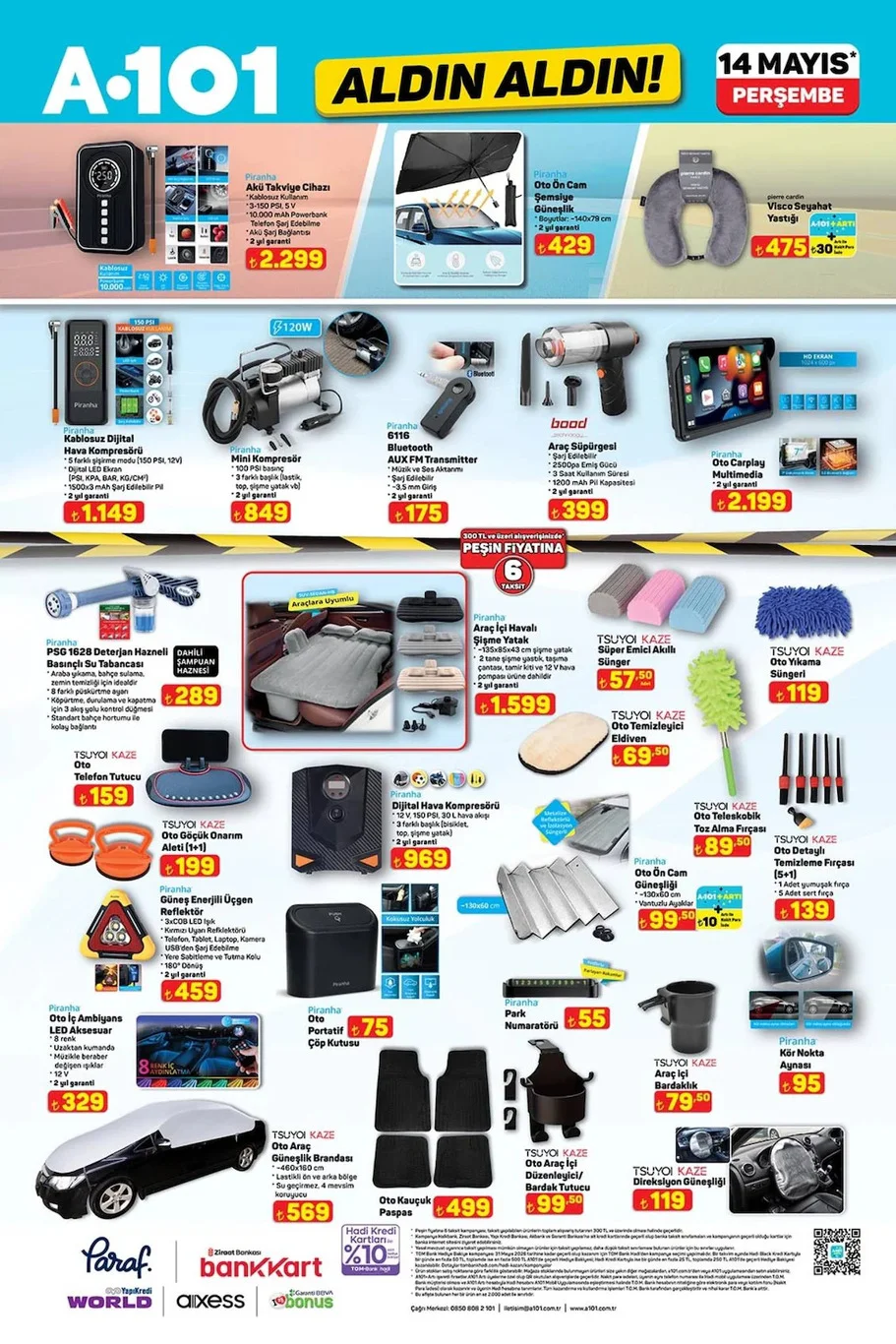 A101 14 Mayıs aktüel kataloğu yayında