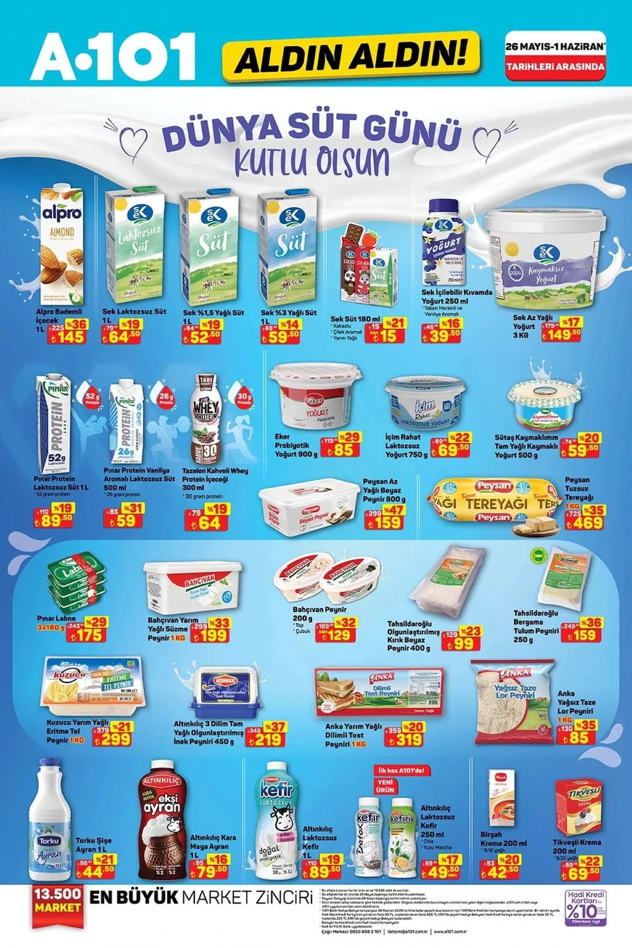 A101 26 Mayıs aktüel broşürü satışta!