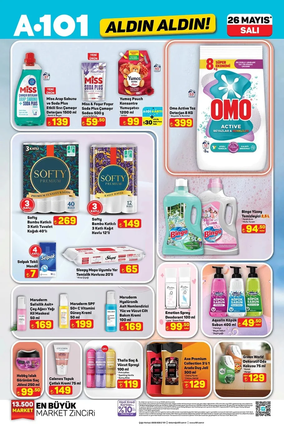 A101 26 Mayıs aktüel broşürü satışta!