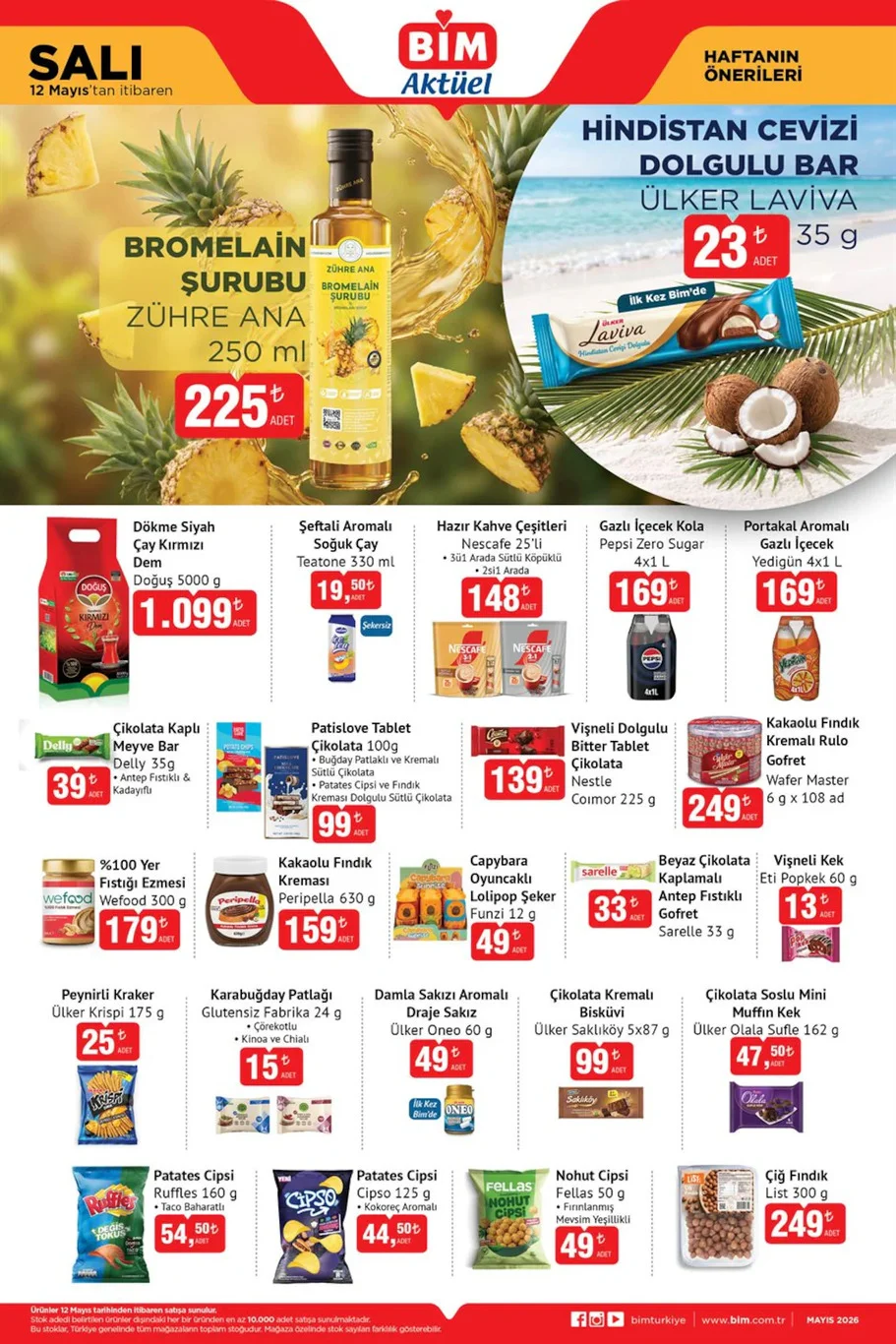 BİM 12-13-15 Mayıs aktüel kataloğu
