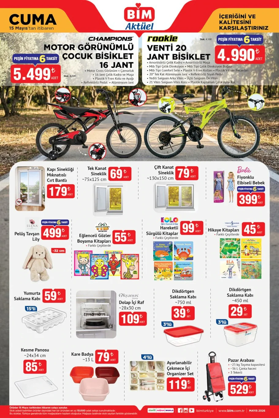 BİM 12-13-15 Mayıs aktüel kataloğu