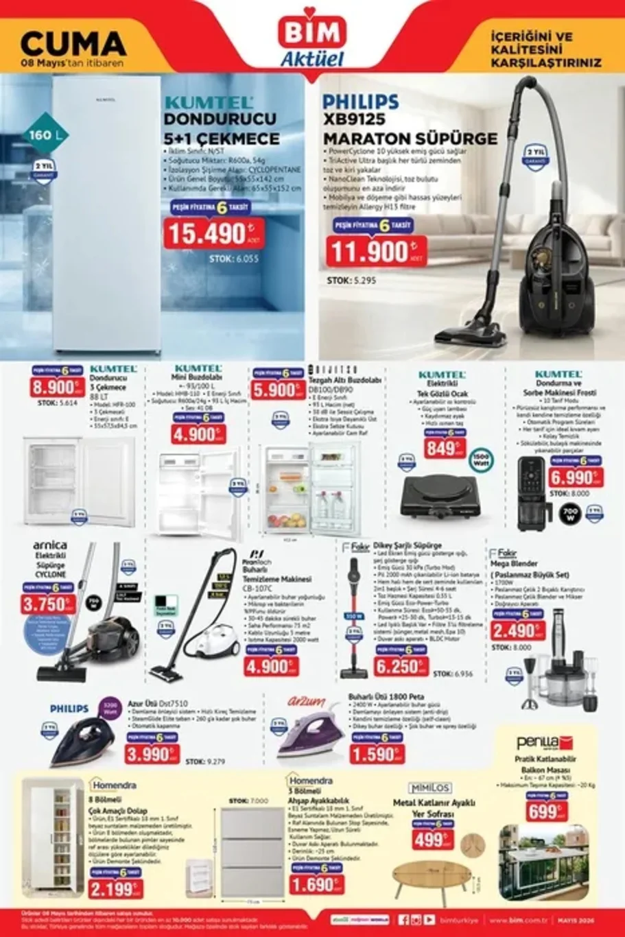 BİM 5-6-8 Mayıs aktüel kataloğu