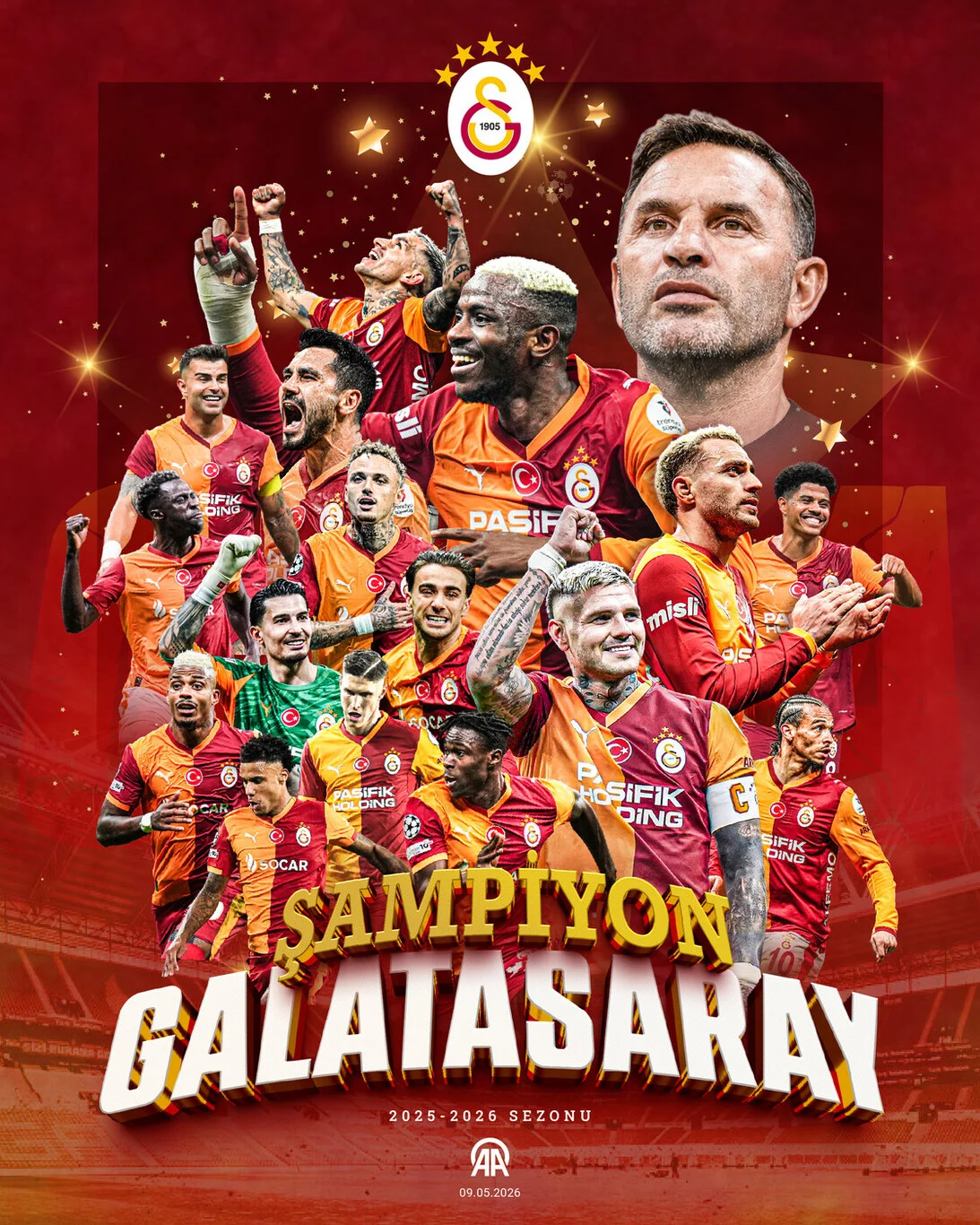 Galatasaray şampiyonluk kutlama programı