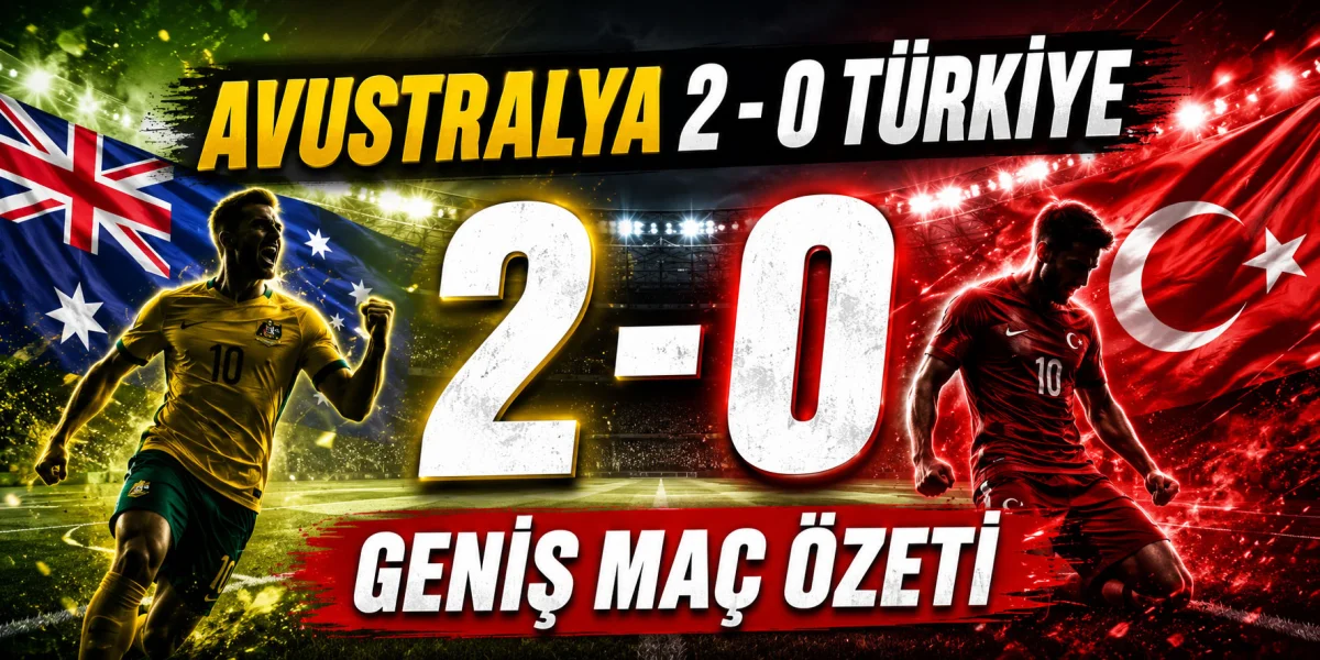 Avustralya 2 - 0 Türkiye Geniş Maç Özeti Canlı izle