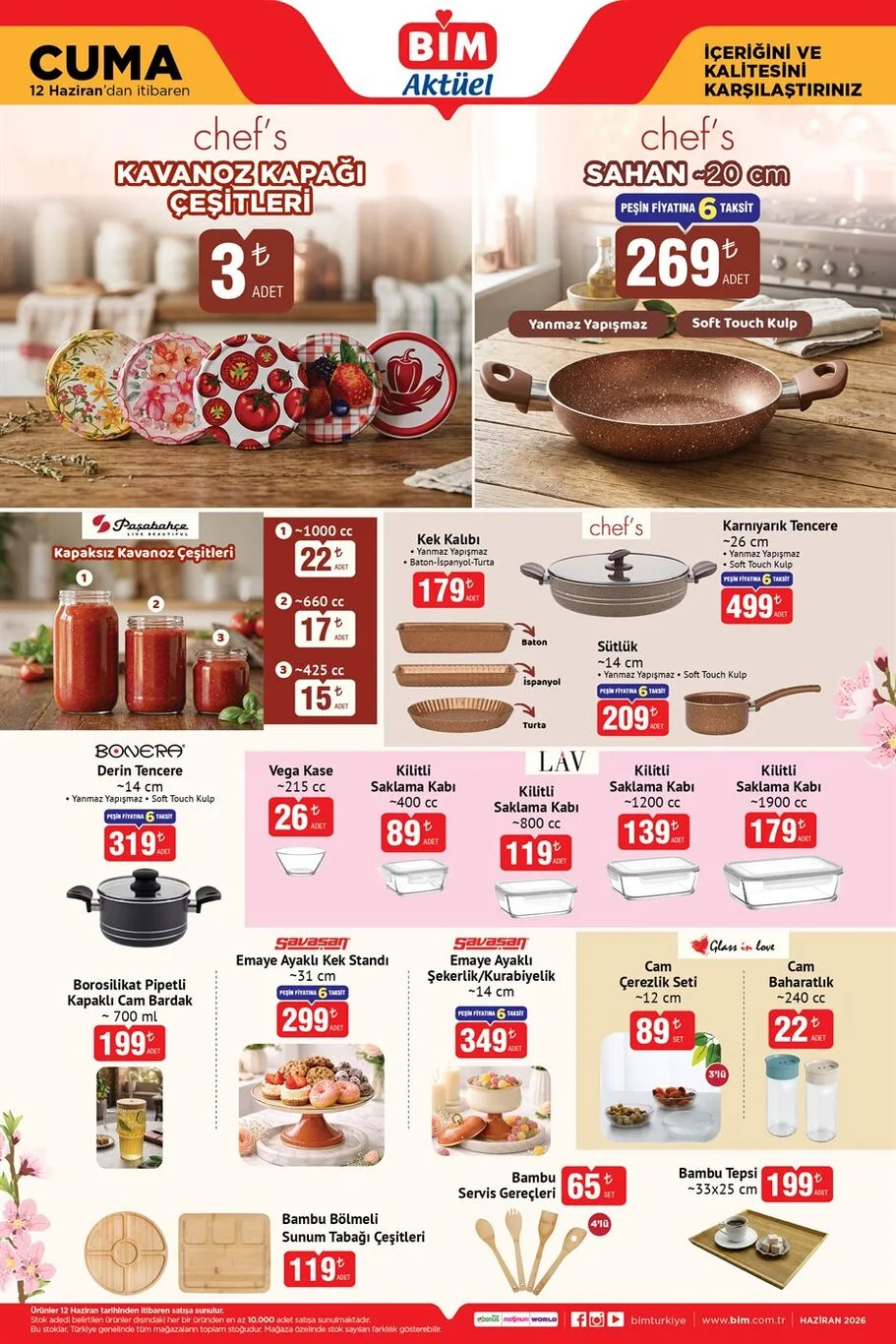 BİM 9-12 Haziran kataloğu