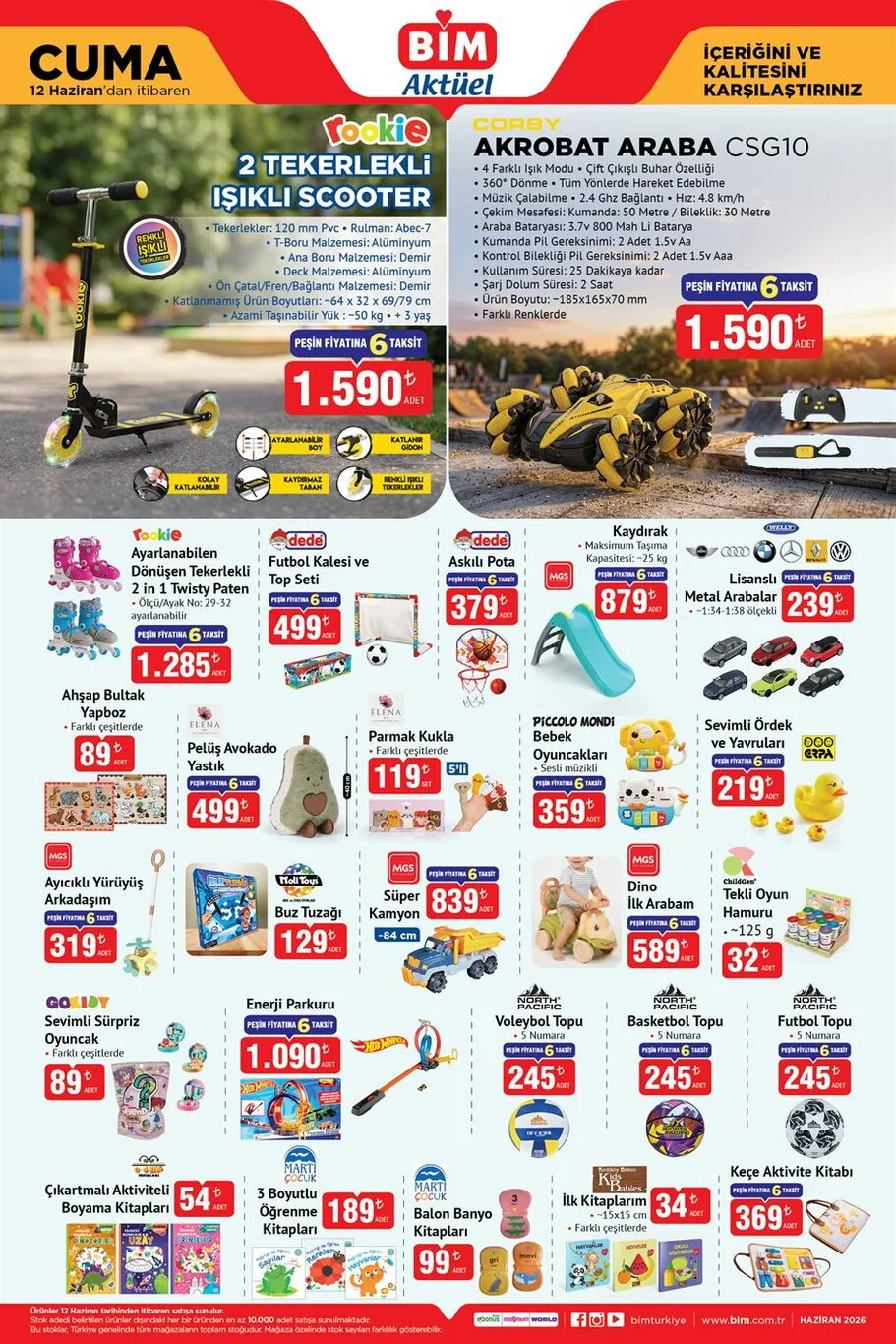 BİM 9-12 Haziran kataloğu