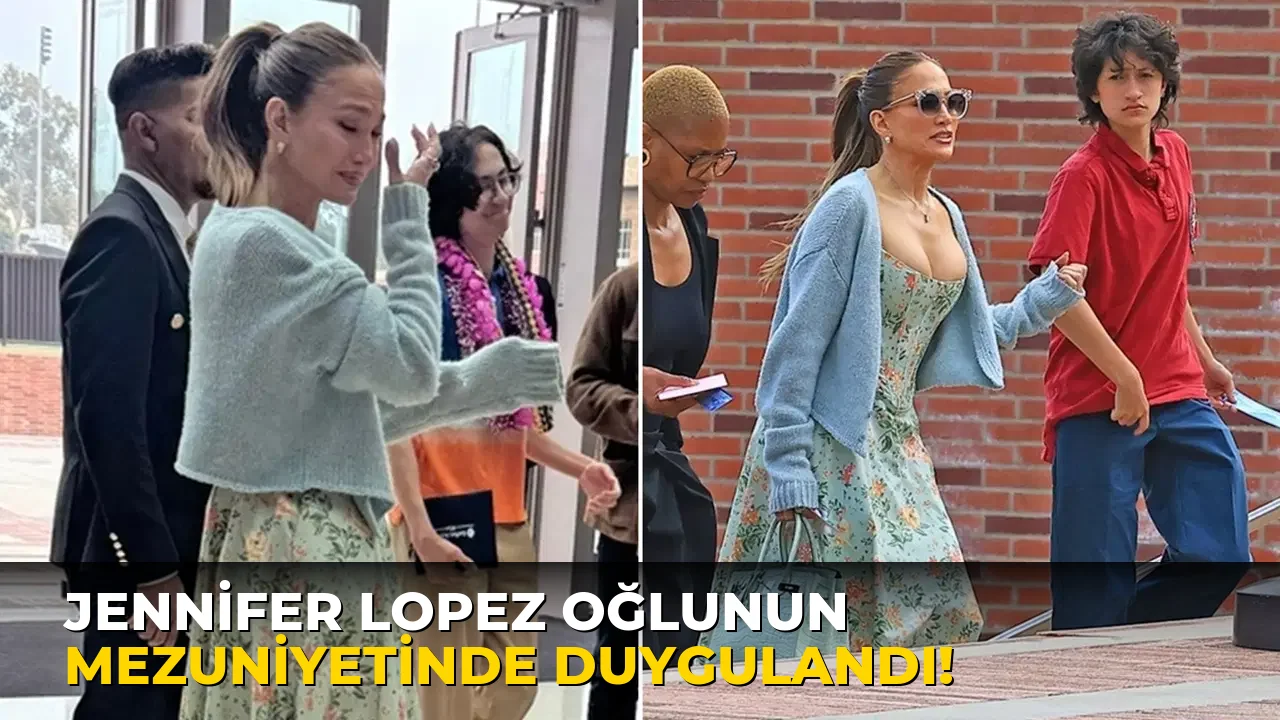 Jennifer Lopez Oğlunun Mezuniyetinde Duygulandı!