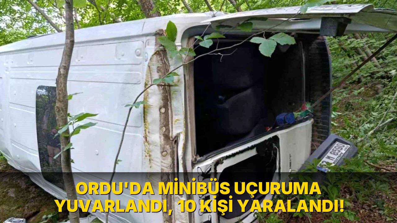 Ordu'da minibüs uçuruma yuvarlandı, 10 Kişi Yaralandı!