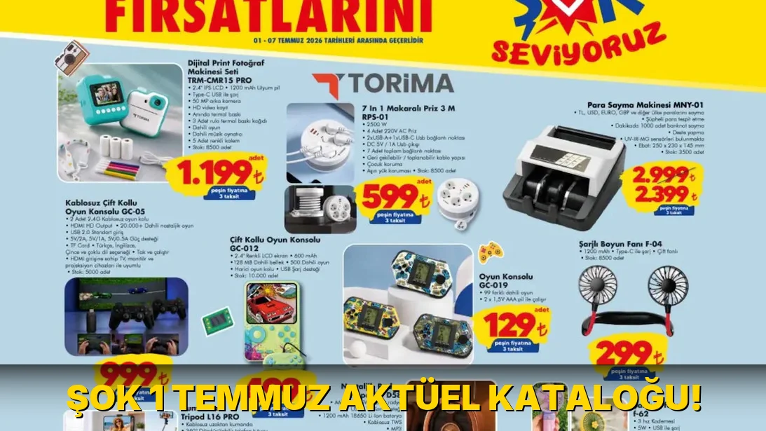 Şok 1 Temmuz Aktüel Kataloğu!