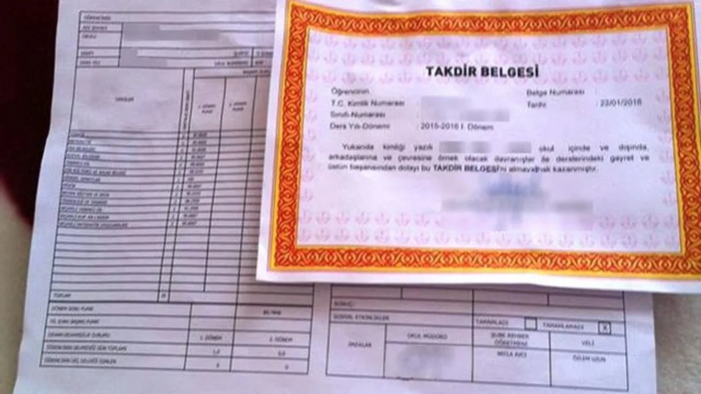 Takdir ve teşekkür Belgesi Almak için gerekli puanlar neler?