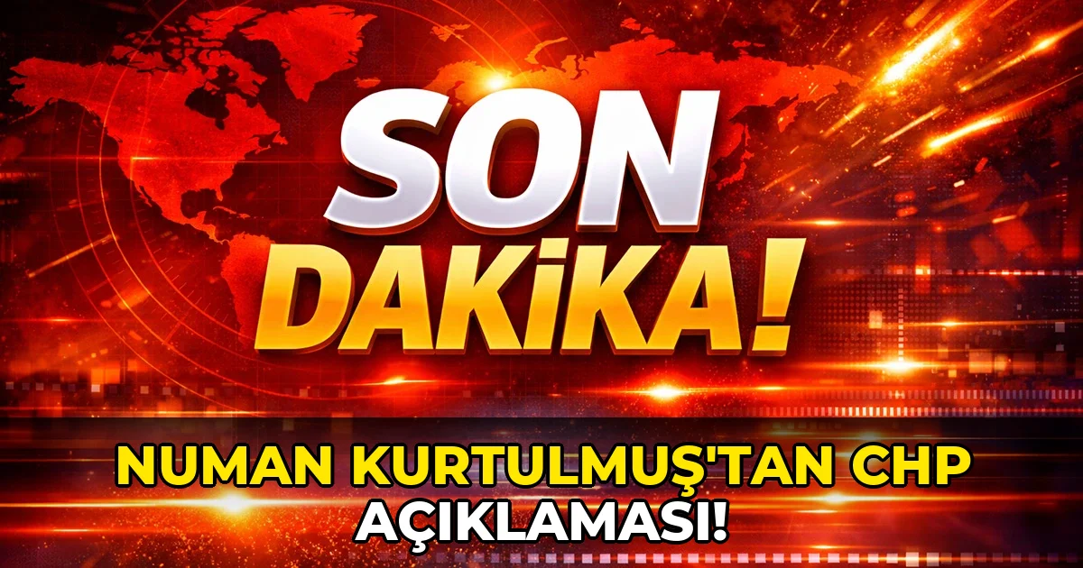 Numan Kurtulmuş'tan CHP açıklaması!