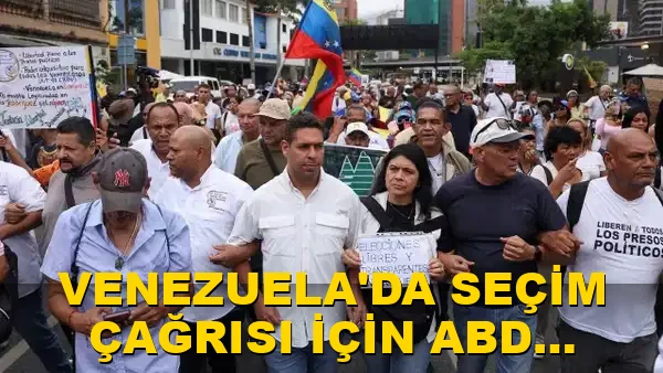 Venezuela'da Seçim İçin ABD Büyükelçiliği'ne Yürüyüş Düzenlendi