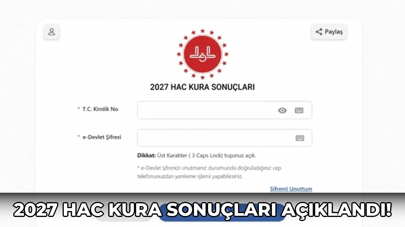 2027 Hac Kura sonuçları açıklandı!