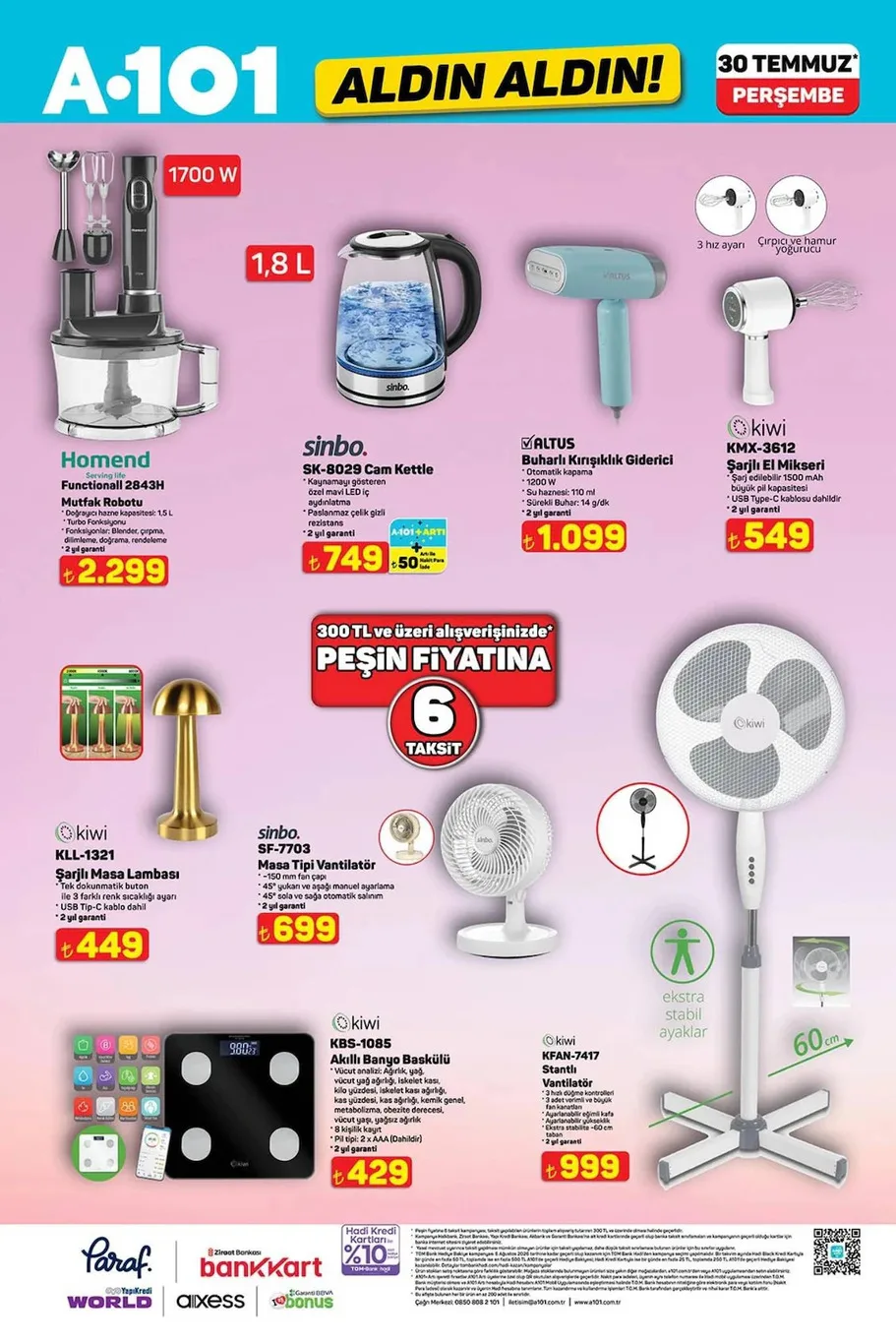 A101 30 Temmuz Fırsatları açıklandı!