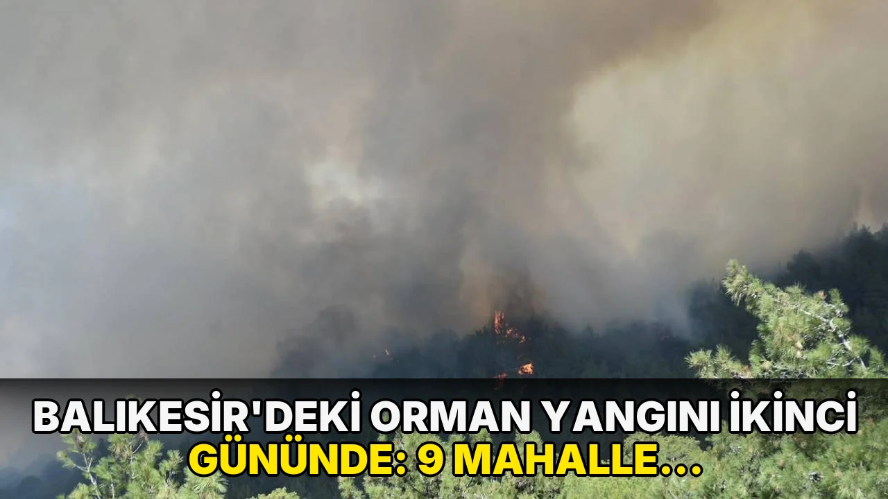 Balıkesir'deki orman yangını ikinci gününde: 9 mahalle etkilendi, 5 kişi yaralandı
