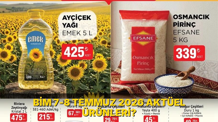 Bim 7-8 Temmuz 2026 Aktüel Ürünleri?